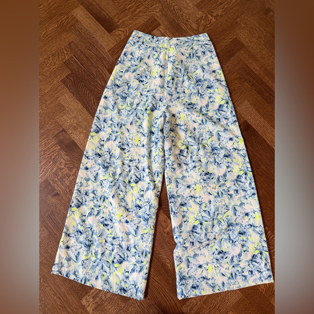 LOVERS + FRIENDS Willow Wide leg Floral Pants High Rise Coquette Feminine S
